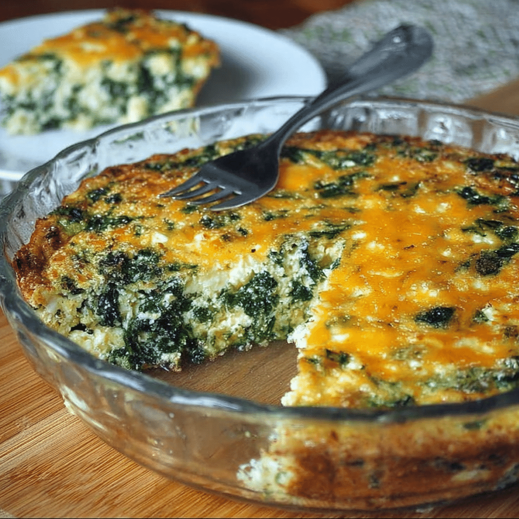 Cottage Cheese and Spinach Crustless Quiche: Light, Savory & Protein-Packed 2 Cottage cheese and spinach crustless quiche in pie dish