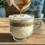 banana milk latte in glass