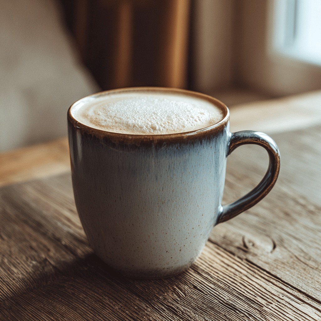 Vanilla Latte Recipe: Easy 5-Minute Café-Style Latte at Home 2 Vanilla latte recipe served in cozy ceramic mug with foam