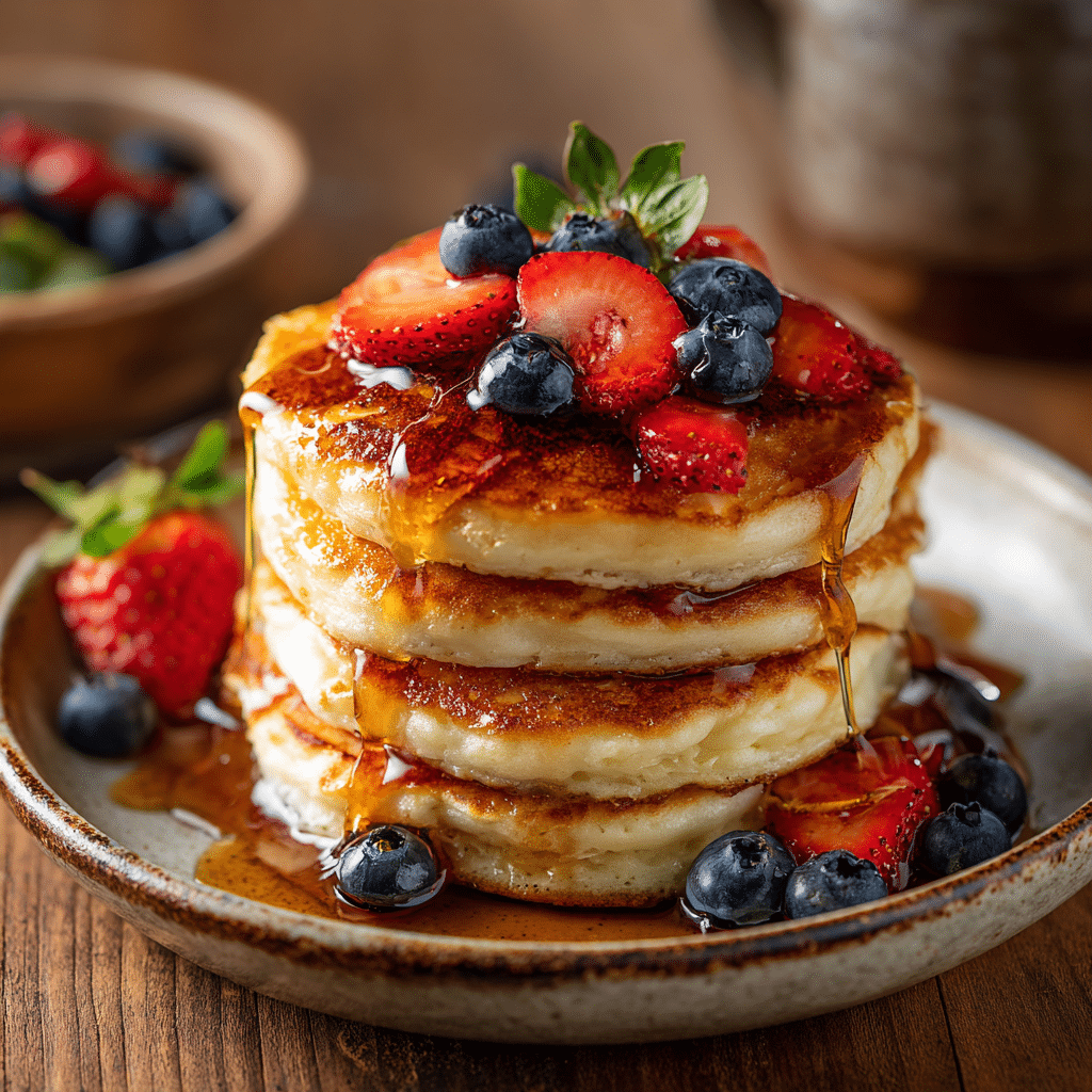 Cottage Cheese Protein Pancakes: Easy, High-Protein Breakfast Recipe 17 Cottage cheese protein pancakes with berries