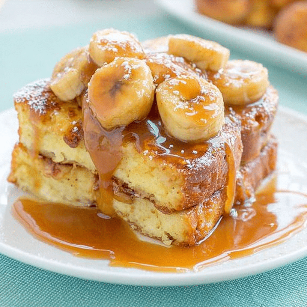 Bananas Foster French Toast Recipe: Decadent Brunch You’ll Crave 25 Bananas foster french toast with caramelized banana topping on challah bread