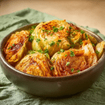 Cabbage Boil served with parsley and butter in rustic bowl