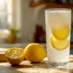 bariatric lemon drink recipe glass with lemon slices
