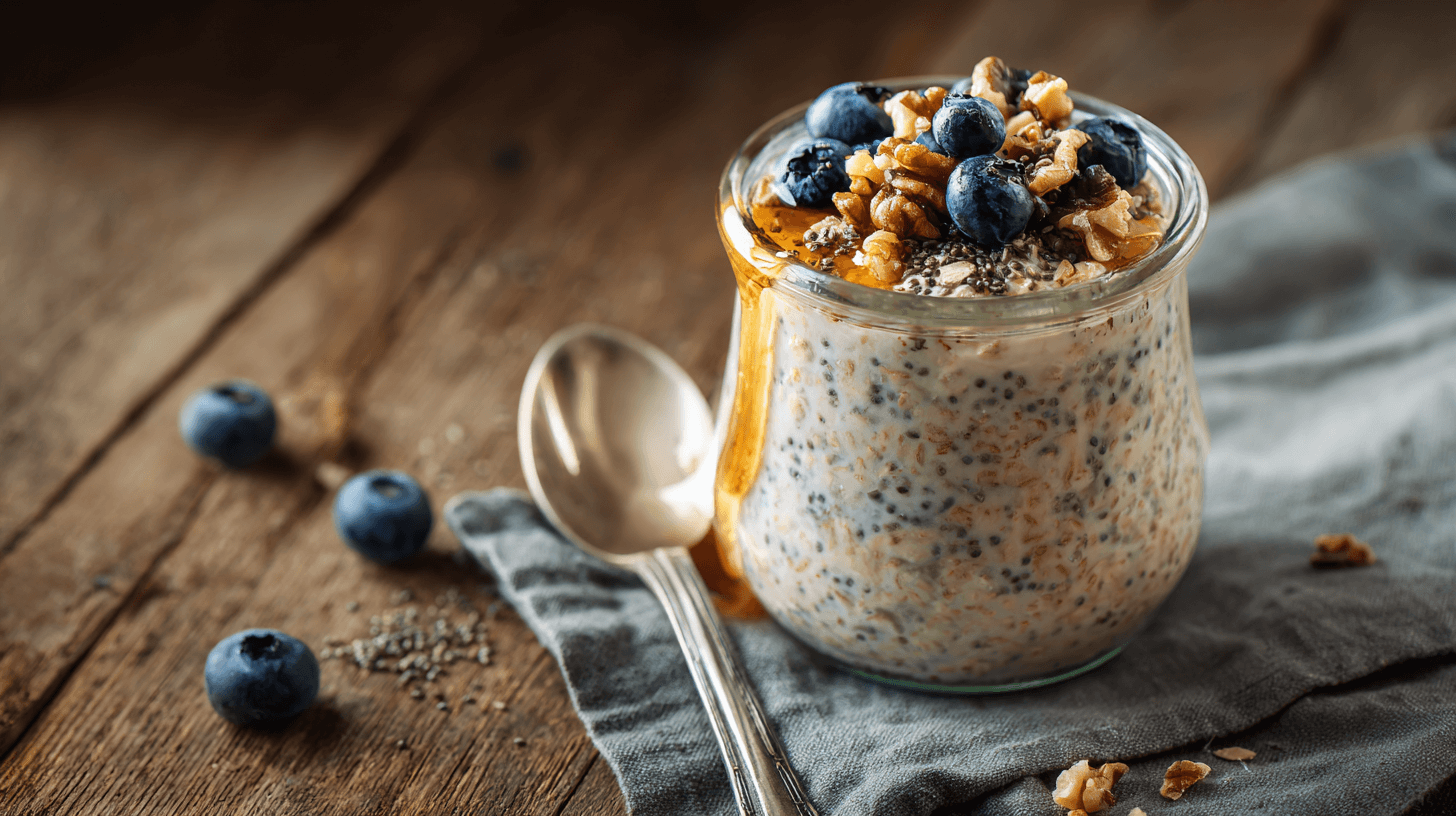 Brain‑Boosting Overnight Oats: The Smart Breakfast for Focus & Energy 19 brain-boosting overnight oats with walnuts and blueberries