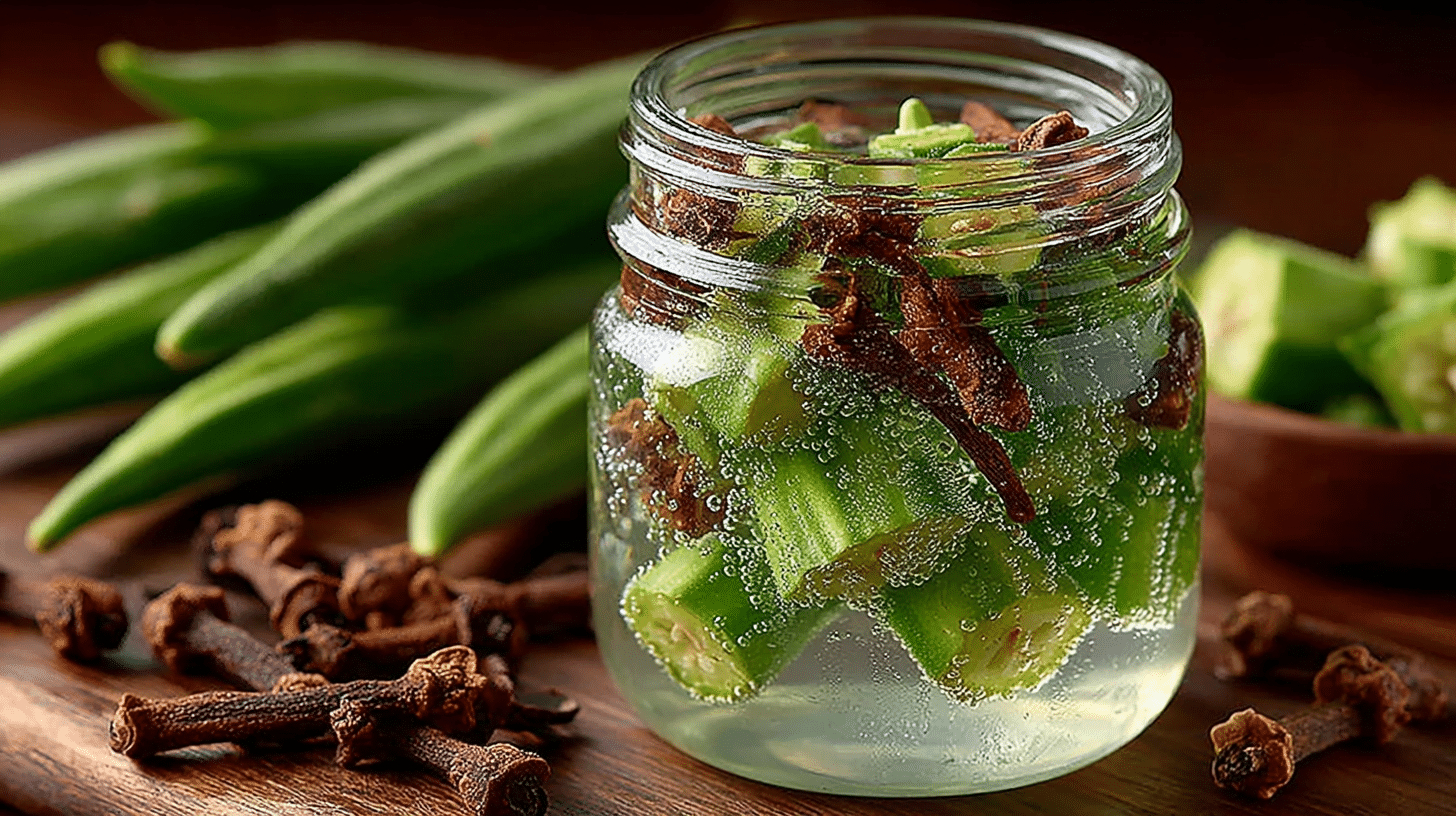 Cloves and Okra Water: Benefits, Recipe & How To Use It Daily 19 cloves and okra water in glass jar