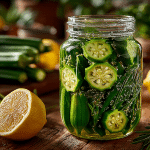 Okra water for pregnancy recipe in glass jar