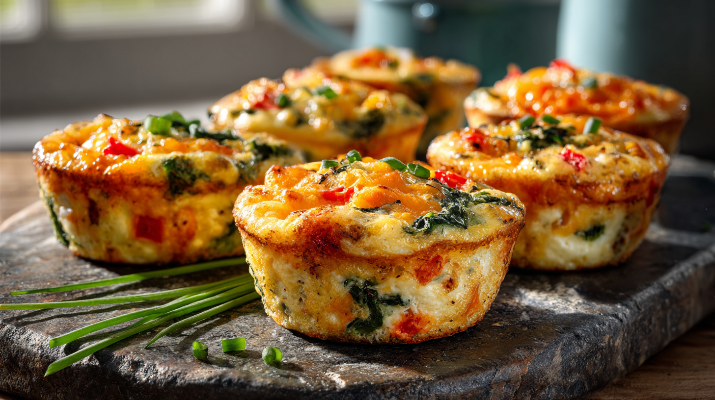 Greek Yogurt Protein Egg Bites: 37-Minute Easy Starbucks Copycat 16 Golden Greek Yogurt Protein Egg Bites with cheese and vegetables.