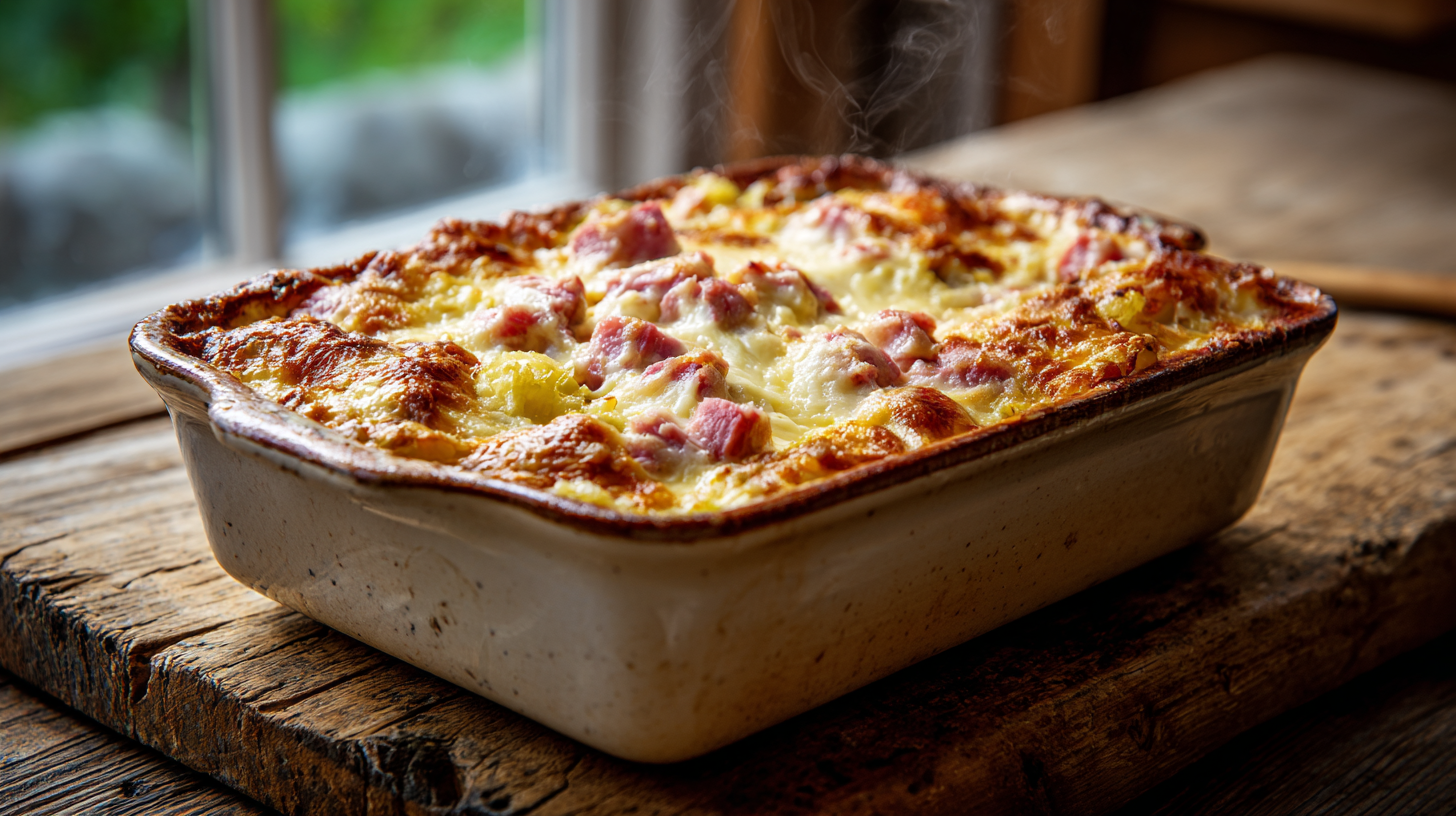 Corned Beef and Cabbage Casserole: 50-Minute Easy Dinner 24 Corned Beef and Cabbage Casserole with golden Swiss cheese topping.