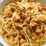 Creamy marry me chicken pasta with sun-dried tomatoes and juicy chicken pieces