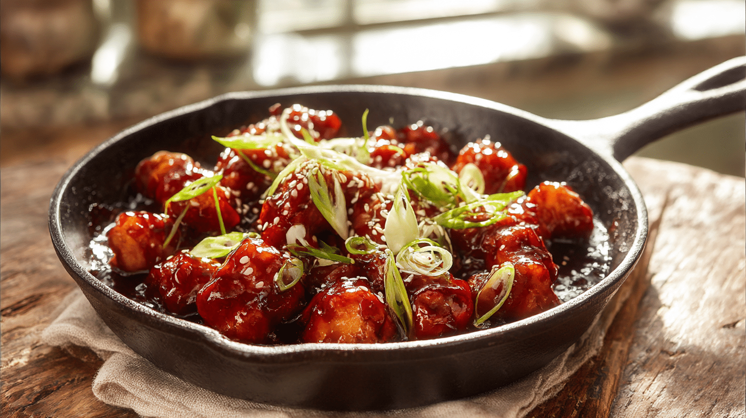 Cherry Blossom Chicken Recipe (Easy, Sweet & Savory in 43 Minutes) 27 Cherry Blossom Chicken in skillet with glossy sauce