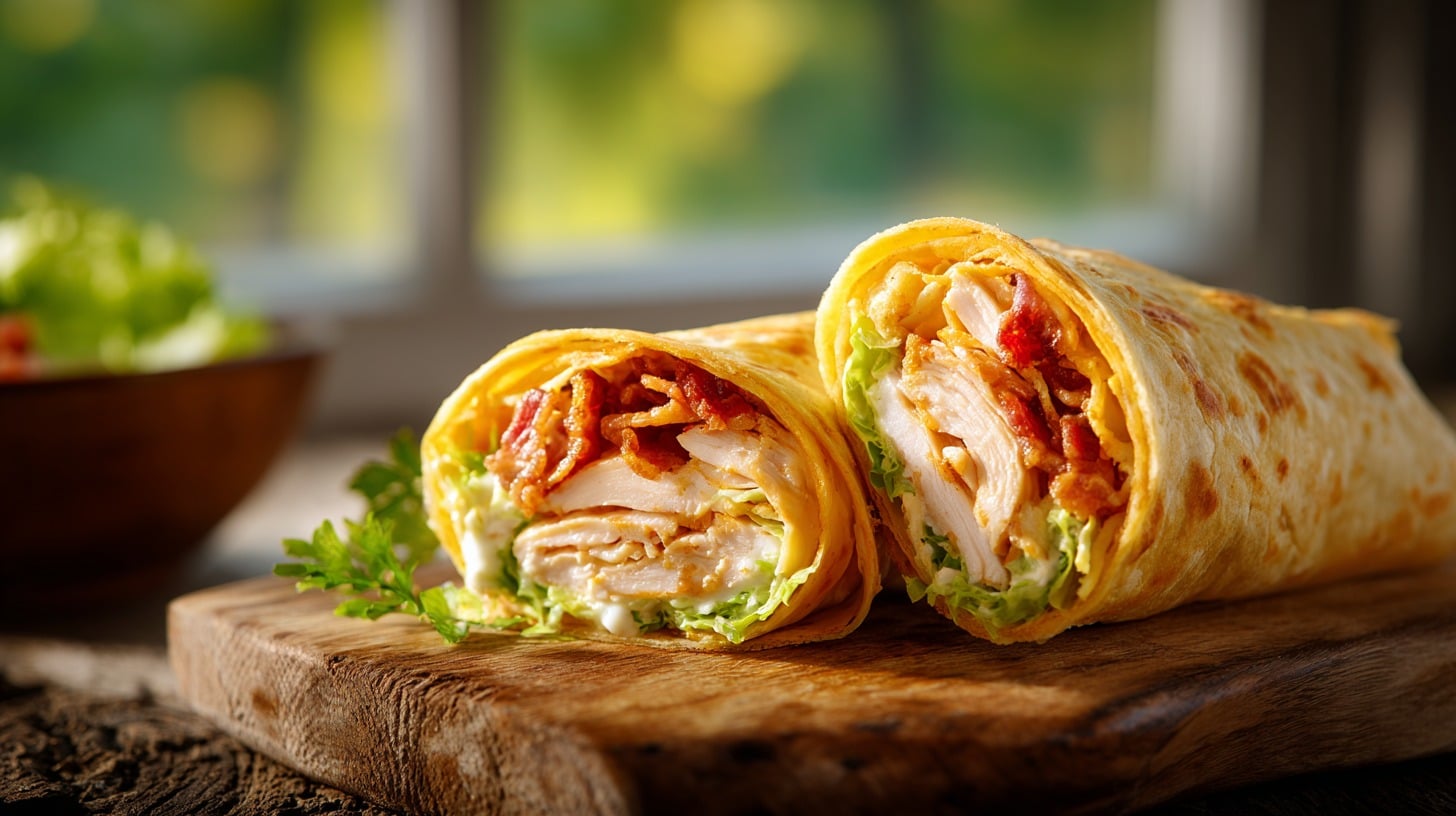 Chicken Bacon Ranch Wrap Recipe: Crispy, Non-Soggy & Perfect for Meal Prep 23 Ingredients for chicken bacon ranch wrap including chicken, bacon, ranch