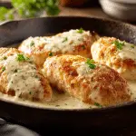 Creamy Garlic Parmesan Chicken Breast in a skillet