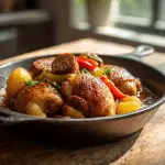 Giambotta Chicken in a cast iron skillet