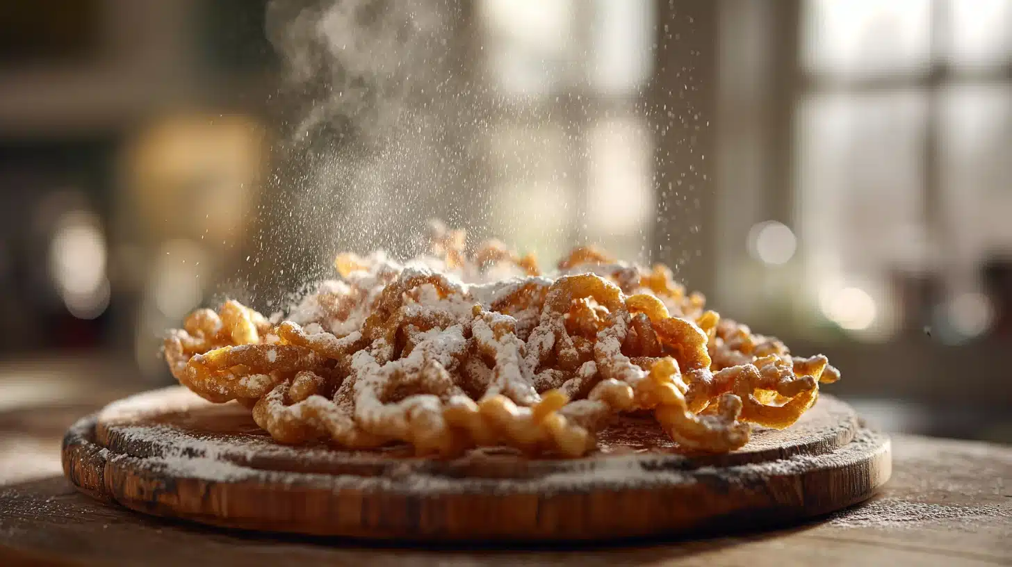 Make Funnel Cake Recipe in 25 minutes: No Funnel, All Fair Flavor 22 Golden homemade funnel cake dusted with powdered sugar