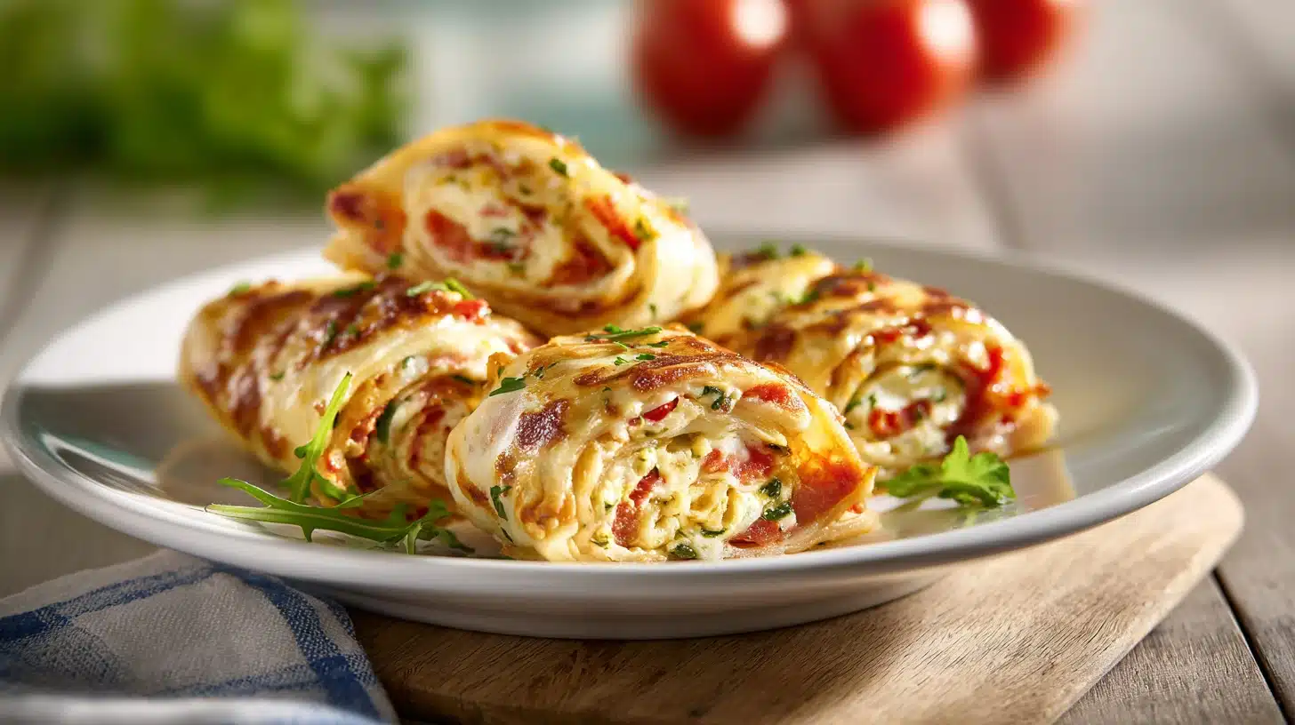 Crispy Homemade Pizza Egg Rolls (Better Than Frozen!): Ready in 40 Minutes 18 Golden pizza egg rolls with Parmesan crust on a rustic board.