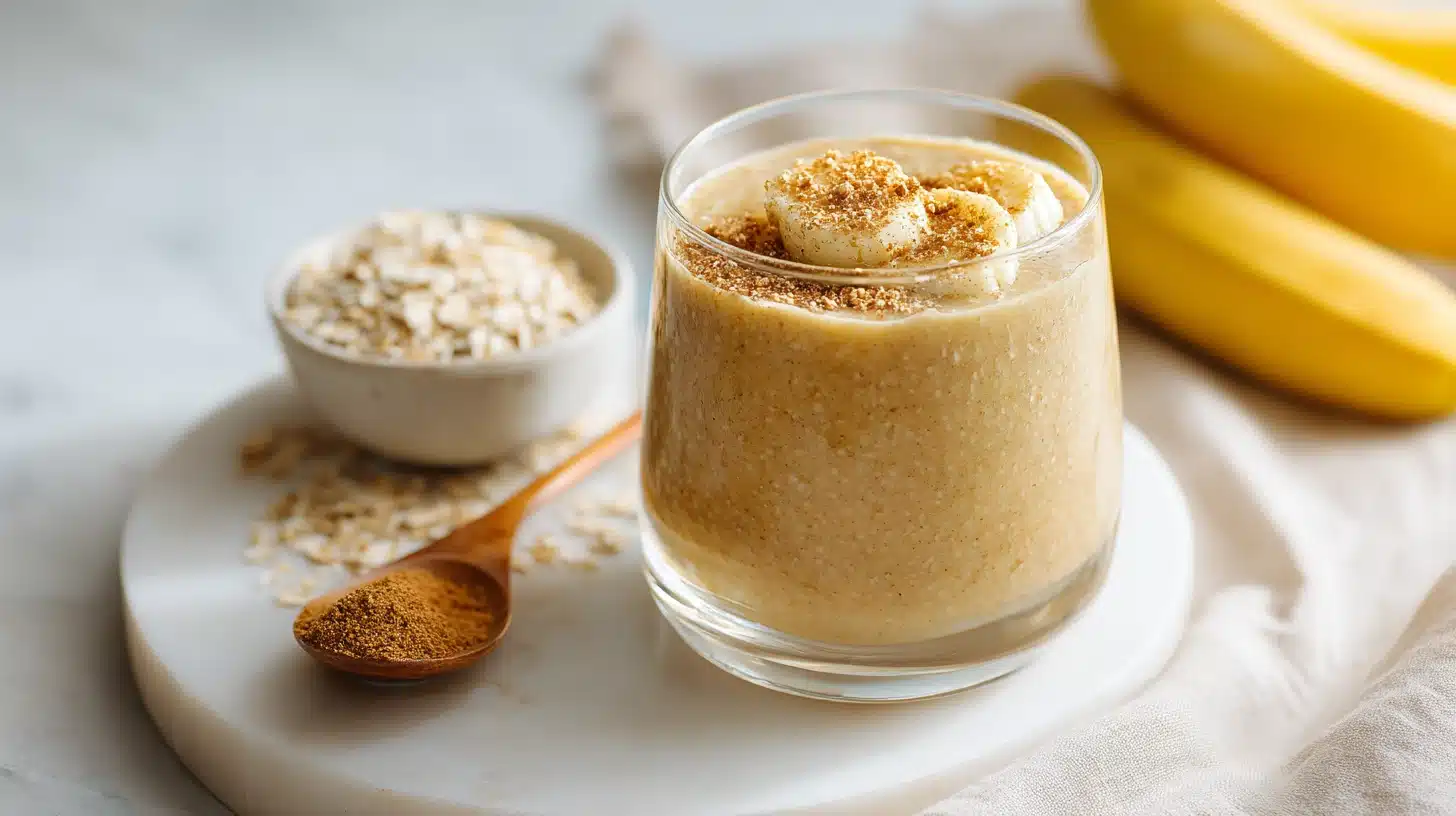 Digestive Ginger Smoothie: The 5-Minute Gut-Soothing Blend You'll Crave Every Morning 20 Tall glass of digestive ginger smoothie with lemon and fresh ginger on marble