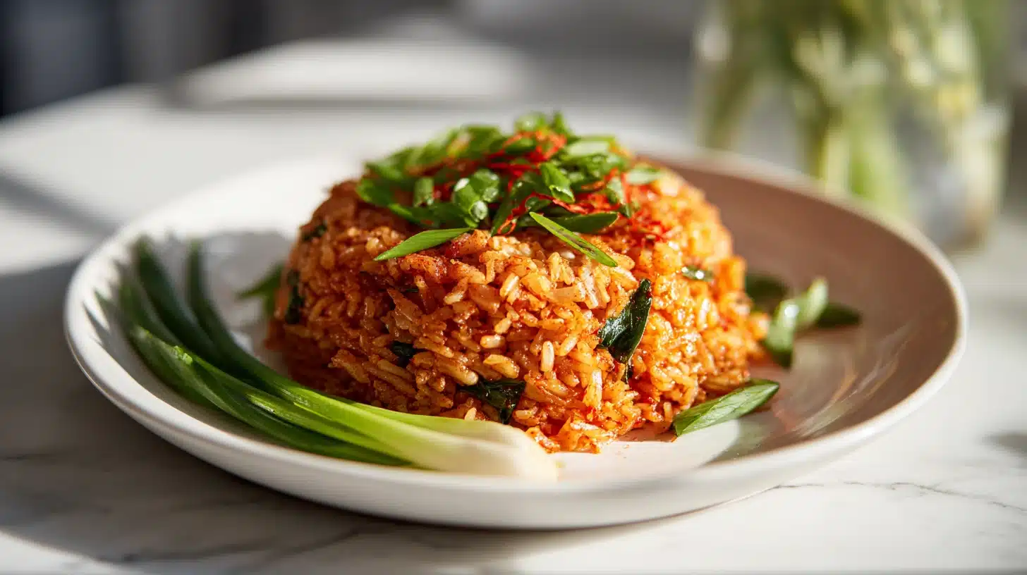 Kimchi Fried Rice: The 15-Minute Weeknight Dinner You'll Make on Repeat 25 A bowl of kimchi fried rice topped with a runny egg and sesame seeds
