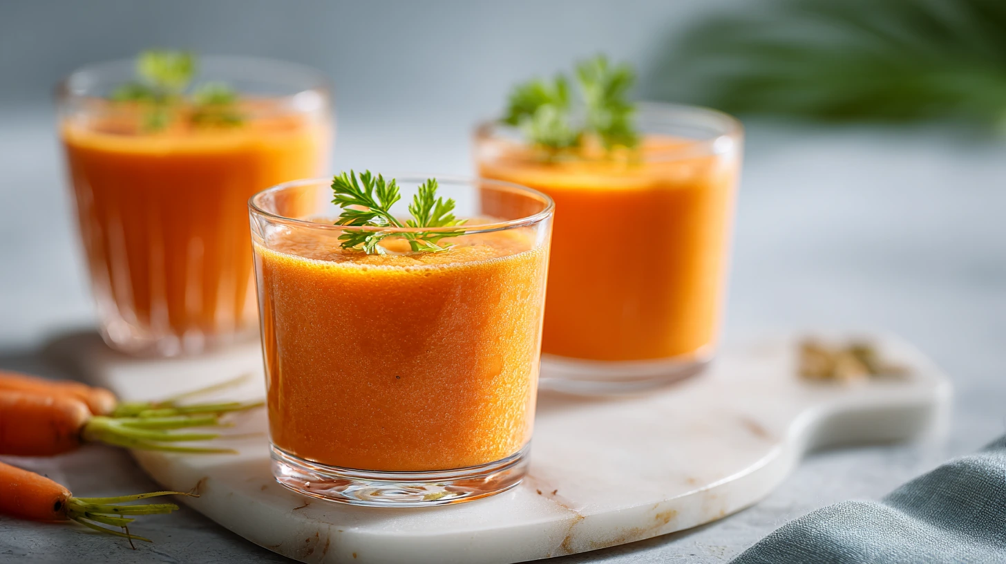 Papaya Digestive Smoothie: The 5-Minute Gut-Soothing Blend You'll Make Every Morning 16 A tall glass of papaya digestive smoothie topped with fresh papaya cubes and lime on marble