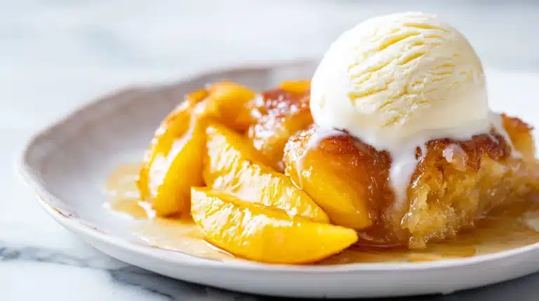Best Peach Recipes: 23 Sweet & Savory Ideas for Summer 9 peach cobbler with canned peaches featured