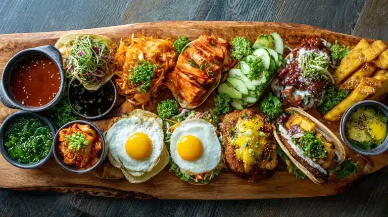 Tired of plain dinners? These 17 recipes with kimchi range from crispy pancakes and spicy ramen to loaded fries and fusion tacos—bold, tangy, and mostly under 20 minutes.